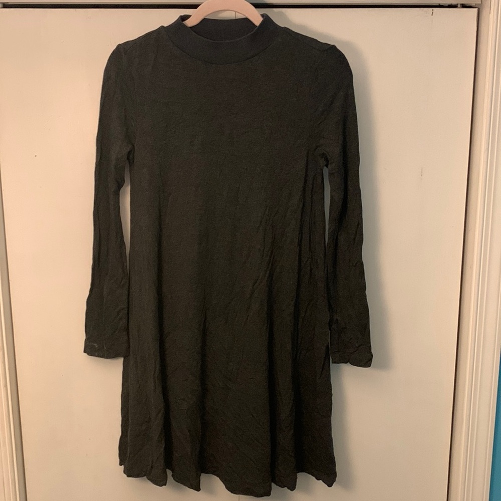 Long sleeve mock turtle neck dress
